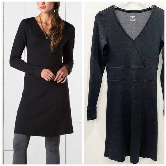 Horny Toad Faux Wrap Finlay Long Sleeve Dress X-Small - Picture 1 of 9